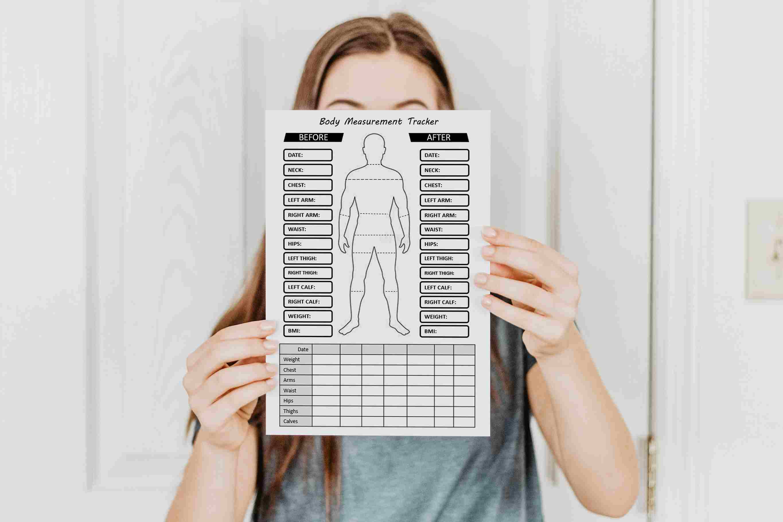Body Measurement Chart Printable Template 